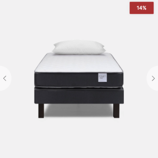 Cama Europea Wave 1 Plaza + Almohada Light