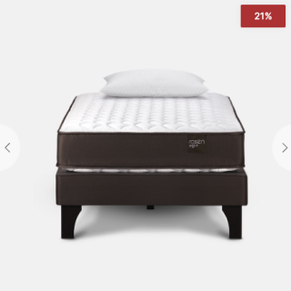 Cama Europea Ergo T New 1 Plaza + Almohada Light