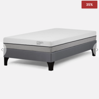 Cama Europea Pratta 1 Plaza 90 x 200 cm