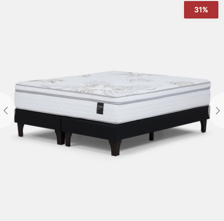 Cama Europea Art 4 de 2 Plazas 150 x 200 cm