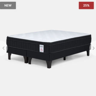 Cama Europea New Style 6 Plus King 180 x 200 cm