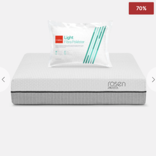 Colchón Pratta 1,5 Plazas + Almohada Fibra Light