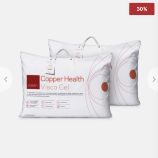 Set 2 Almohada Viscogel Copper Health