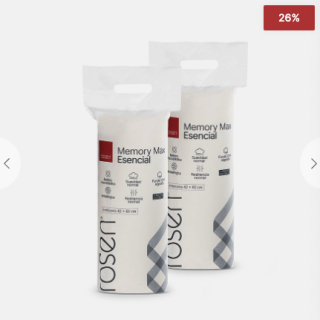 Set 2 Almohadas Viscoelástica Memory Max Esencial